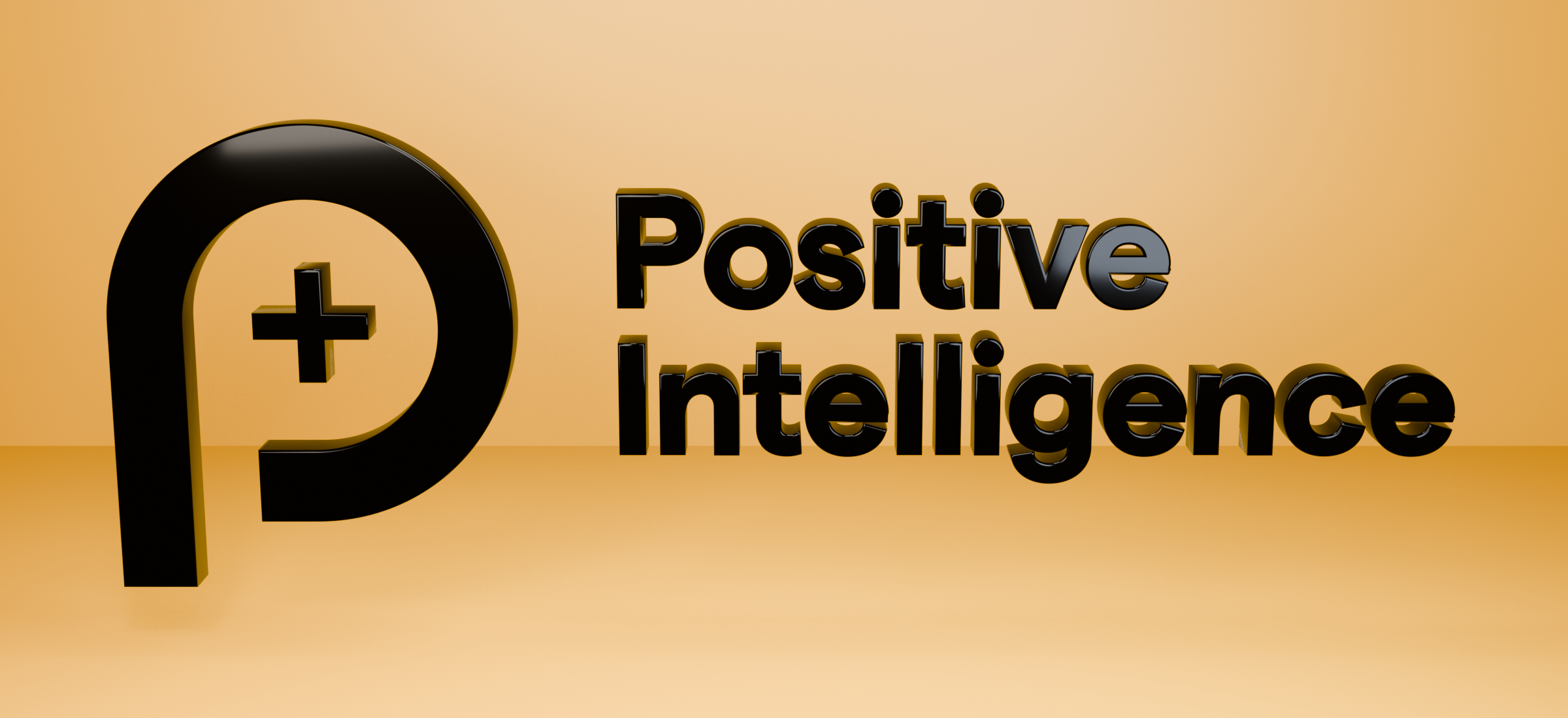 The first extruded version of the Positive Intelligence logo